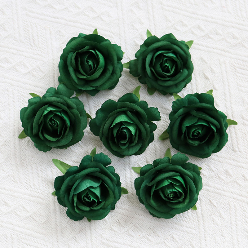 2.36"/6cm  Artificial Velvet Roses Flowers Head For Wedding Decoration