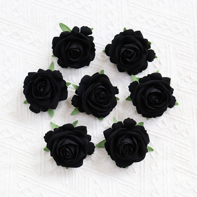 2.36"/6cm  Artificial Velvet Roses Flowers Head For Wedding Decoration