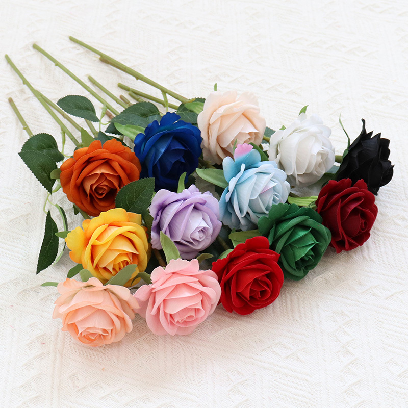 2.36"/6cm  Rose Artificial Single Stem Flowers For  Decoration