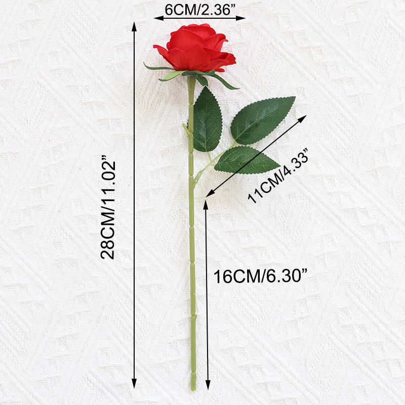 2.36"/6cm  Rose Artificial Single Stem Flowers For  Decoration