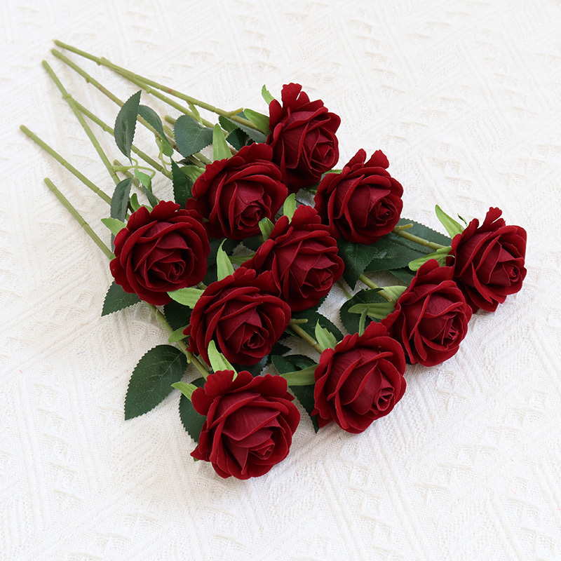11.02"/28cm  Rose Artificial Single Stem Flowers For  Decoration