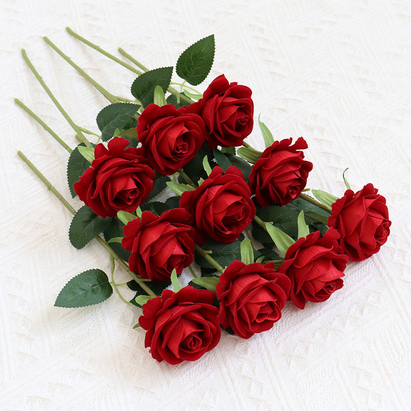11.02"/28cm  Rose Artificial Single Stem Flowers For  Decoration
