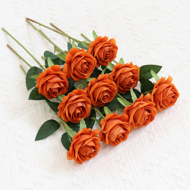 11.02"/28cm  Rose Artificial Single Stem Flowers For  Decoration