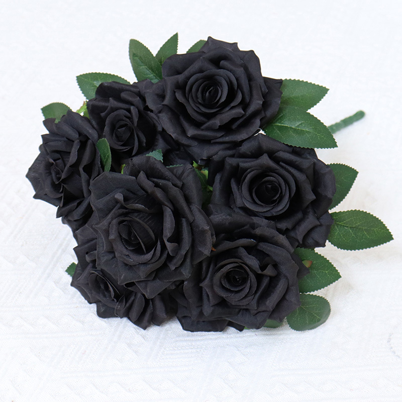 9 Heads Artificial Rose Bunch