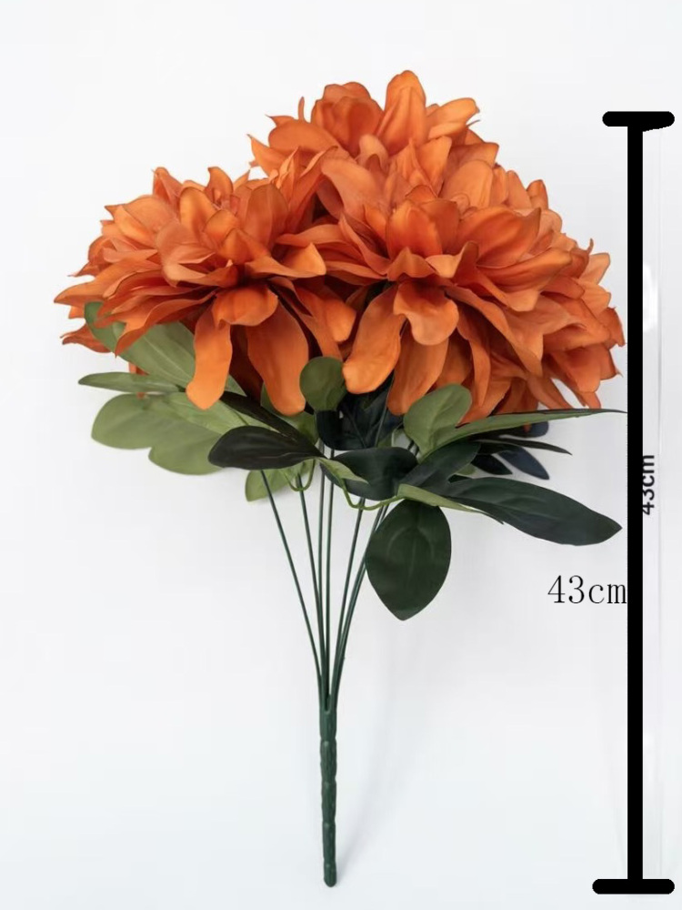17.7"/45cm  New Arrival Dahlia Flower Bunch for Decoration