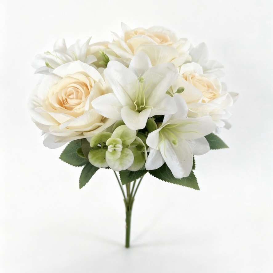15.7"/40cm-  7branches Rose mixed with Orchid.
