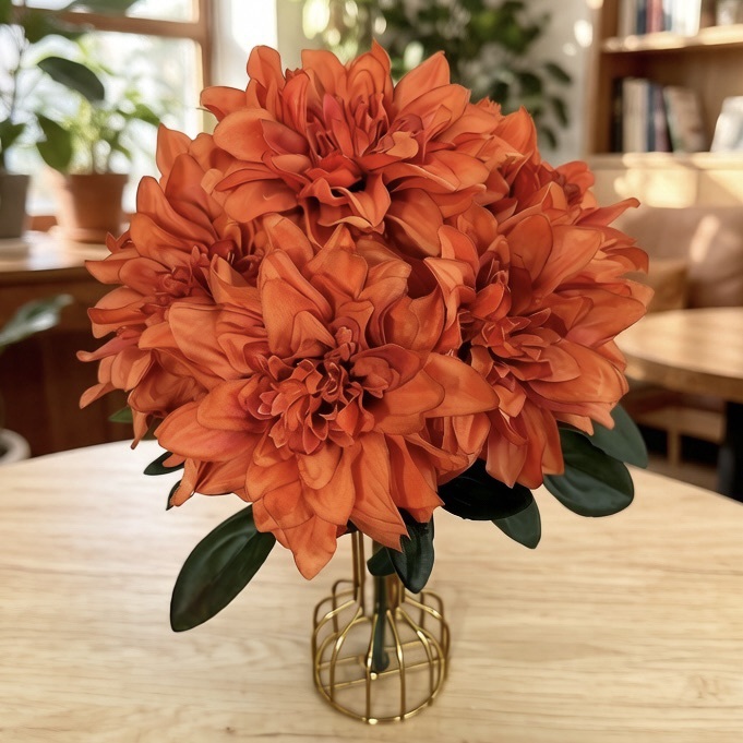 17.7"/45cm  New Arrival Dahlia Flower Bunch for Decoration
