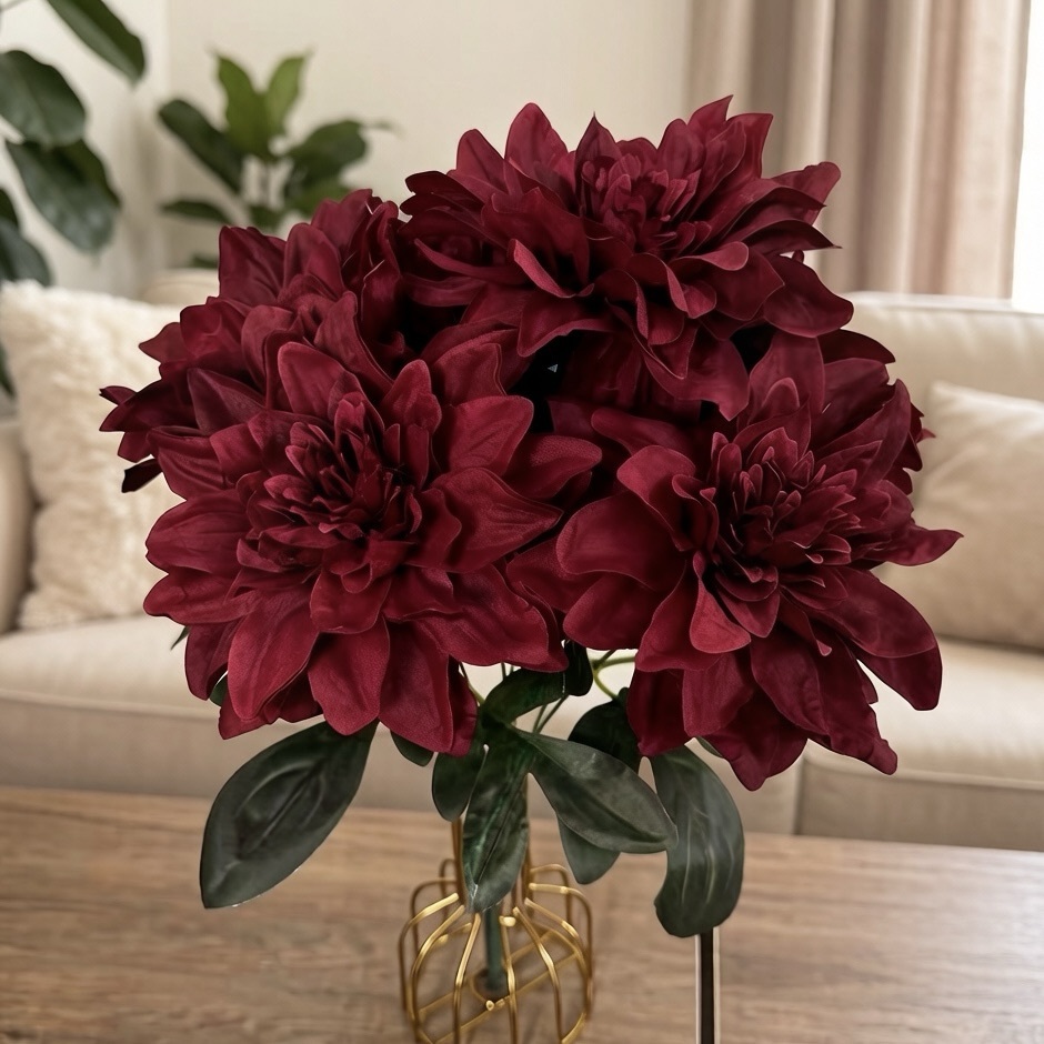 17.7"/45cm  New Arrival Dahlia Flower Bunch for Decoration