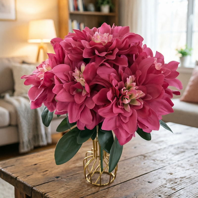 17.7"/45cm  New Arrival Dahlia Flower Bunch for Decoration