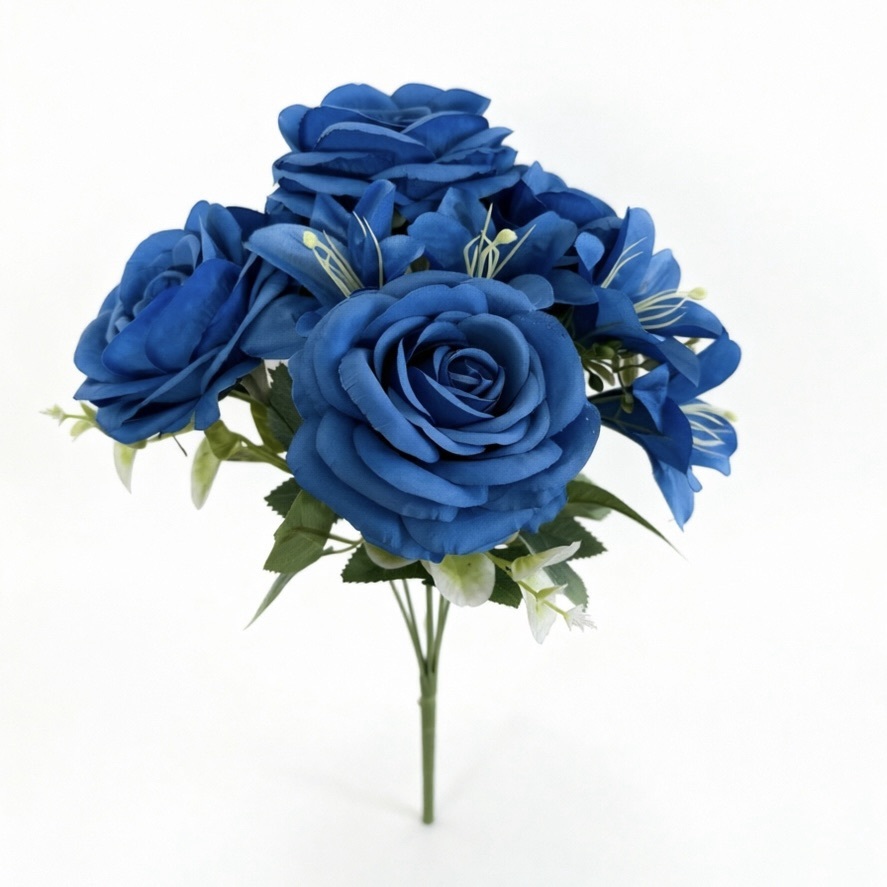 15.7"/40cm-  7branches Rose mixed with Orchid.