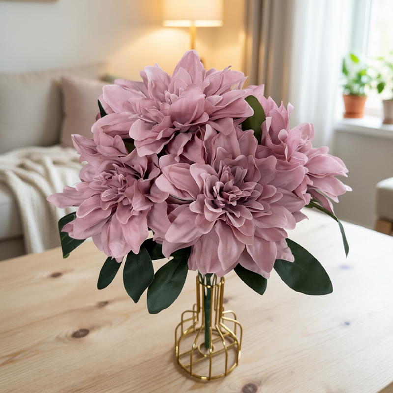 17.7"/45cm  New Arrival Dahlia Flower Bunch for Decoration