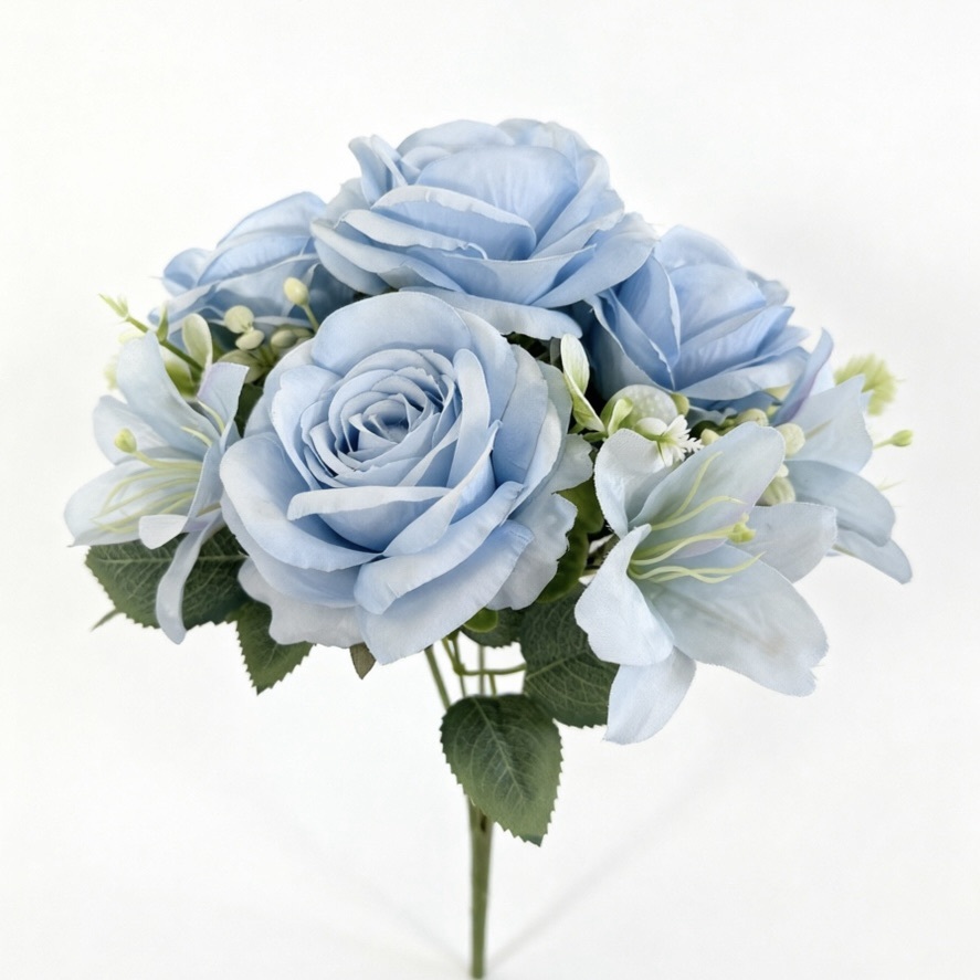 15.7"/40cm-  7branches Rose mixed with Orchid.