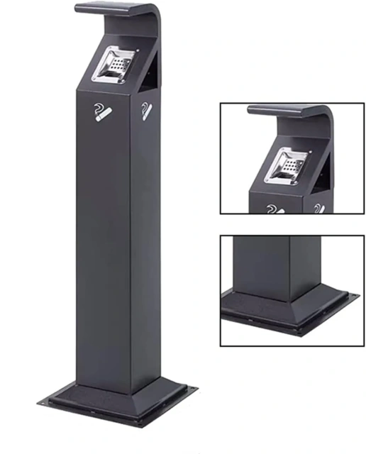 Weather Resistant Outdoor Smoking Cigarette Ashtray Bin Floor Standing Ashtray