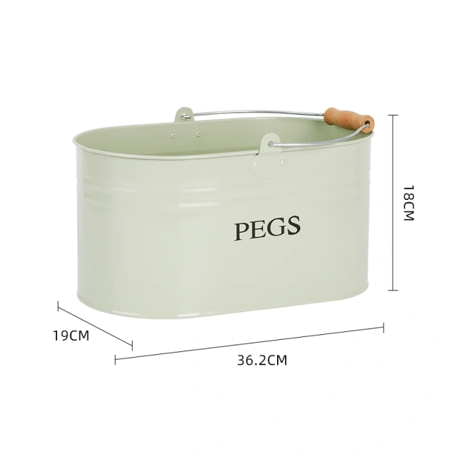 Factory Direct Dog Toy Storage Baskets for Any Room Cat Toys Box Galvanized Metal Pegs Bucket