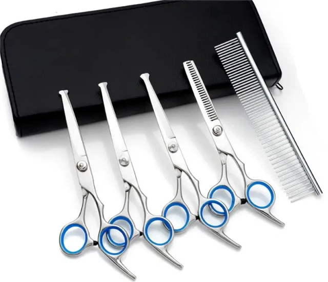 factory  direct sale  upward curve and downward pet scissors set 6 inch pet scissors kit  dog grooming scissors set