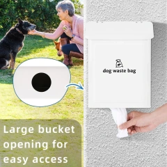 Magnetic Flip-Cover Pet Waste Bag Dispenser, Heavy Iron Dog Poop Bag Holder Box for Wall or Countertop, Classic Organizer for Cat Bags