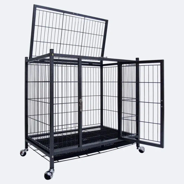 Factory Direct Square Tube Heavy Iron  Enlarged and Thickened Large Dog Kennel for Medium and Large Dog