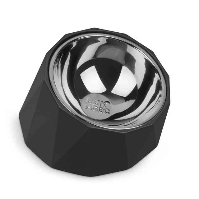 2023 New Smart Stainless Steel Pet Feeder Dog Pet Bowls Food Feeder With Rubber Base