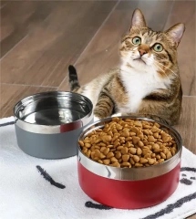 Fashion Dog Feeder Bowls  Double Layers Dog Dish  Rubber Non slip  Dog Bowl