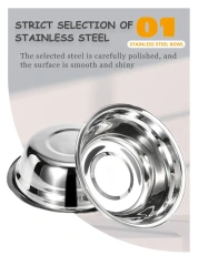 Custom Stainless Steel Dog Bowl Wholesale Pet Cat Food Feeder Stainless Steel Bowls