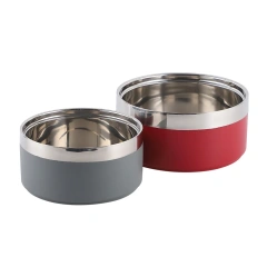 Fashion Dog Feeder Bowls  Double Layers Dog Dish  Rubber Non slip  Dog Bowl
