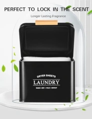 Dryer Sheet Dispenser with Hinged Lid for Laundry Room Organization, Metal Farmhouse Dryer Sheet Container Dryer Sheet Holder