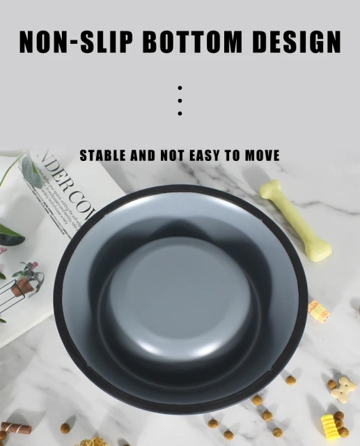 定制猫碗，橡胶防滑，不锈钢材质，可爱宠物食碗套装