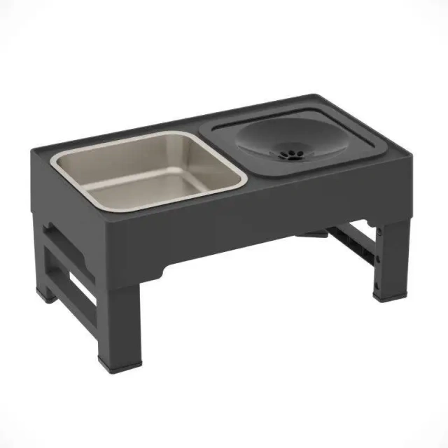 2023 New Arrival Adjustable Elevated Raised Luxury Stainless Steel Raised Dog Food Water Bowls Pet Feeding Food Bowls