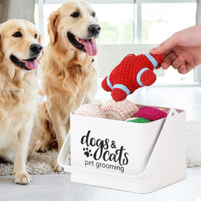 New Arrival Pet Groming Tools Kit Storage Box Pet Toys Storage Basket  for Dog