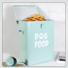 27 L Capacity Durable and Anti-rust Large Pet Food Storage Container for Dog and Cat