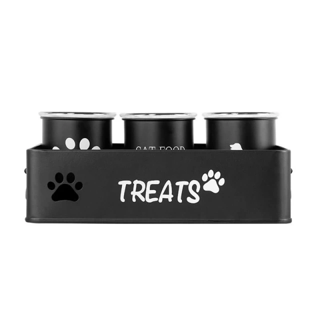 厂家直销定制跨境电商四件套金属宠物零食玩具分类收纳盒