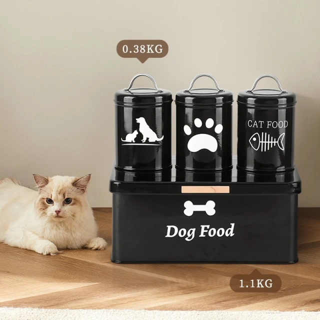 厂家直销耐用镀锌铁质储物箱4件套，用于存放宠物衣物和宠物食品