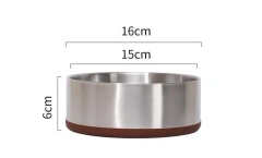 304 Stainless Steel Double Dog Bowl Big Capacity Anti Break Dog Water  Bowl Dog Food Bowl