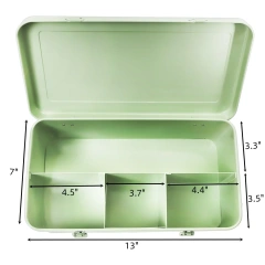 Factory Custom Eco-Friendly Metal Seed Storage Box Garden Vegetable Packet Organizer Seed Box with Handles