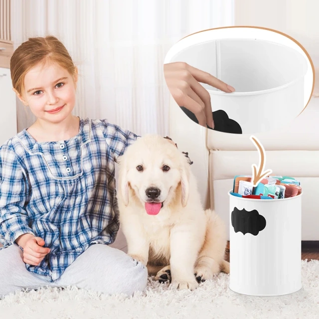 Galvanized Iron Farmer House Style with Sealed Wooden Lid and DIY Sticker  Dog Treat Jar  Canister Set