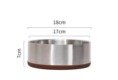 304 Stainless Steel Double Dog Bowl Big Capacity Anti Break Dog Water  Bowl Dog Food Bowl