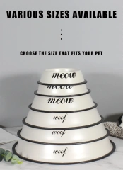 定制猫碗，橡胶防滑，不锈钢材质，可爱宠物食碗套装