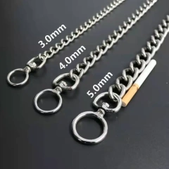 10.6MM/15MM/19MM Width Pet Collars Dog  Chain Stainless Steel P Chain  Rotating Buckle  Choke Dog Chain for Medium and Large Dog
