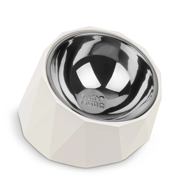 2023 New Smart Stainless Steel Pet Feeder Dog Pet Bowls Food Feeder With Rubber Base