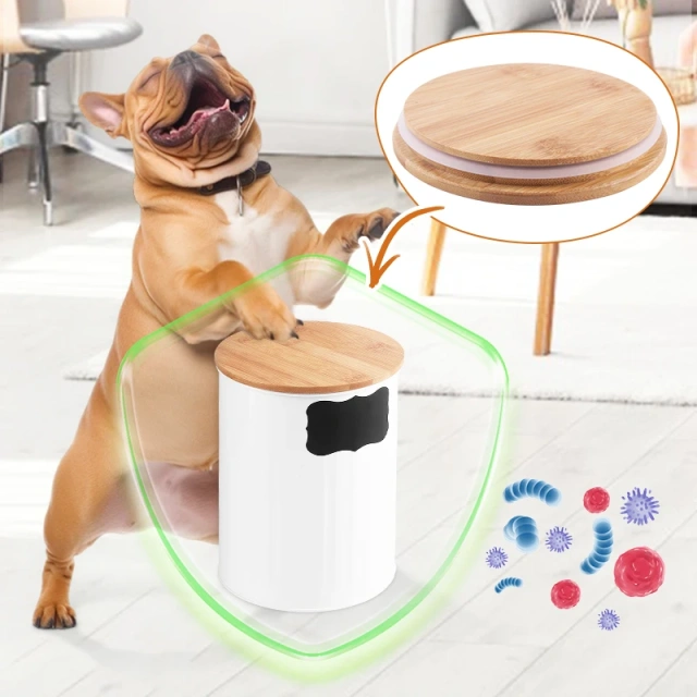 Galvanized Iron Farmer House Style with Sealed Wooden Lid and DIY Sticker  Dog Treat Jar  Canister Set