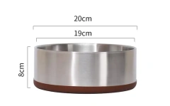 304 Stainless Steel Double Dog Bowl Big Capacity Anti Break Dog Water  Bowl Dog Food Bowl