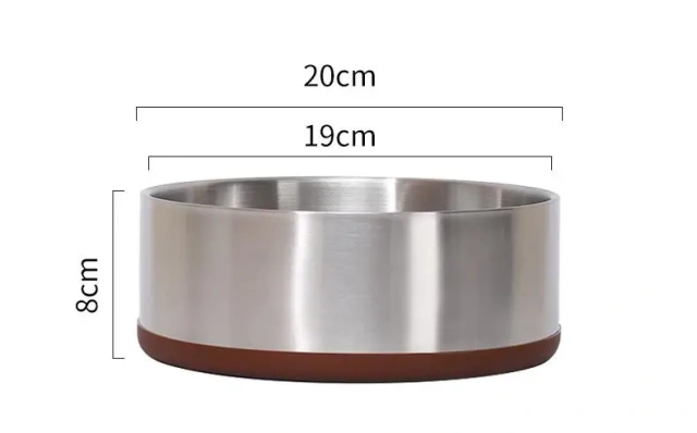 304 Stainless Steel Double Dog Bowl Big Capacity Anti Break Dog Water  Bowl Dog Food Bowl