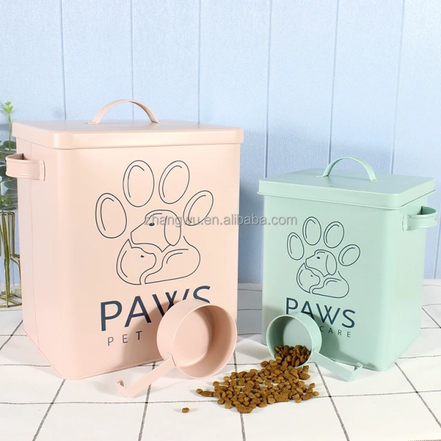 3KG/3.4KG/7.4KG  Capacity Airtight Pet Food Storage Container Dog Treat Canister Set  with Lid for Dog and Cat