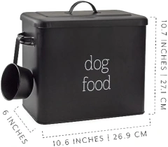 Retro Dog Food Canister Dog Food Storage Container Modern Farmhouse Style Storage Bin for Pet Food Cookie Canister Jar for Dogs