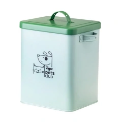 Farmhouse Large Dog Treat  Food Container with Airtight Metal Lid Pet Food Storage Boxes & Bins Hot Sell