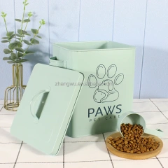 3KG/3.4KG/7.4KG  Capacity Airtight Pet Food Storage Container Dog Treat Canister Set  with Lid for Dog and Cat