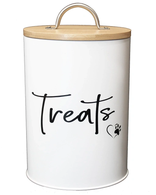 Factory Metal Pet Food Storage Container Custom Pet Products Dog Food Storage Container Pet Treats Storage Canister