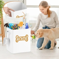 Factory Direct Sale  Set of Three Food Storage Tin Dog Treat Jar with Lid for Pet