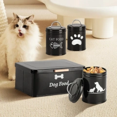 厂家直销耐用镀锌铁质储物箱4件套，用于存放宠物衣物和宠物食品