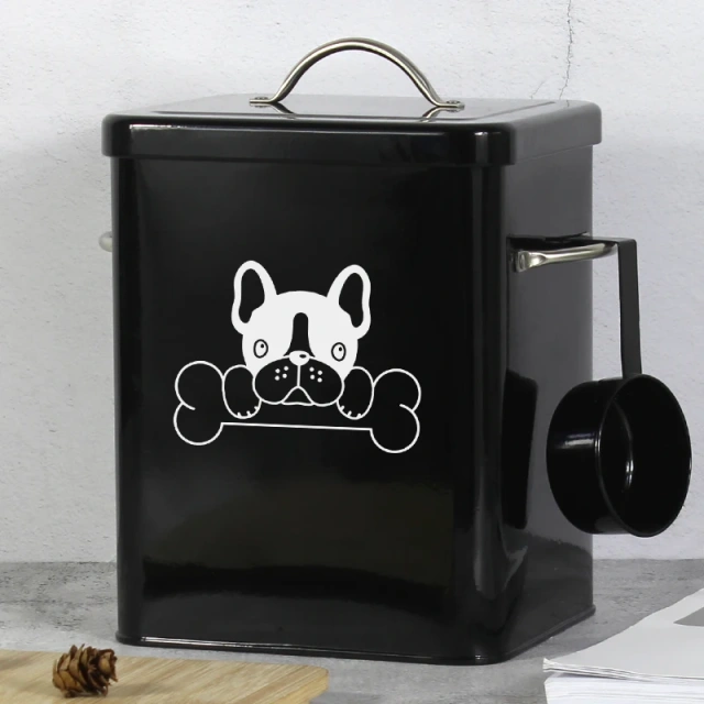 New Arrival Durable Metal Pet Food Storage Tin with Lid for Dog Food and Dog Treats